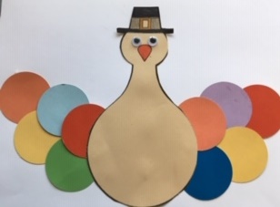 turkey with paint chip feathers