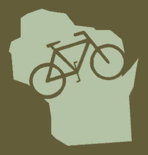 bicyle and map of wisconsin