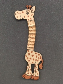 paper giraffe with fan-fold long neck