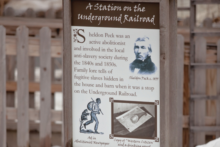 underground railroad sign