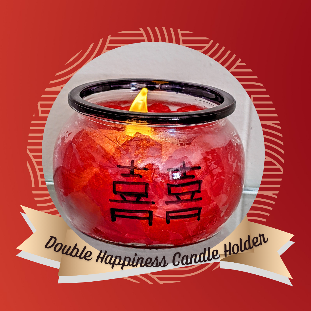 Double Happiness Candle Holder Craft