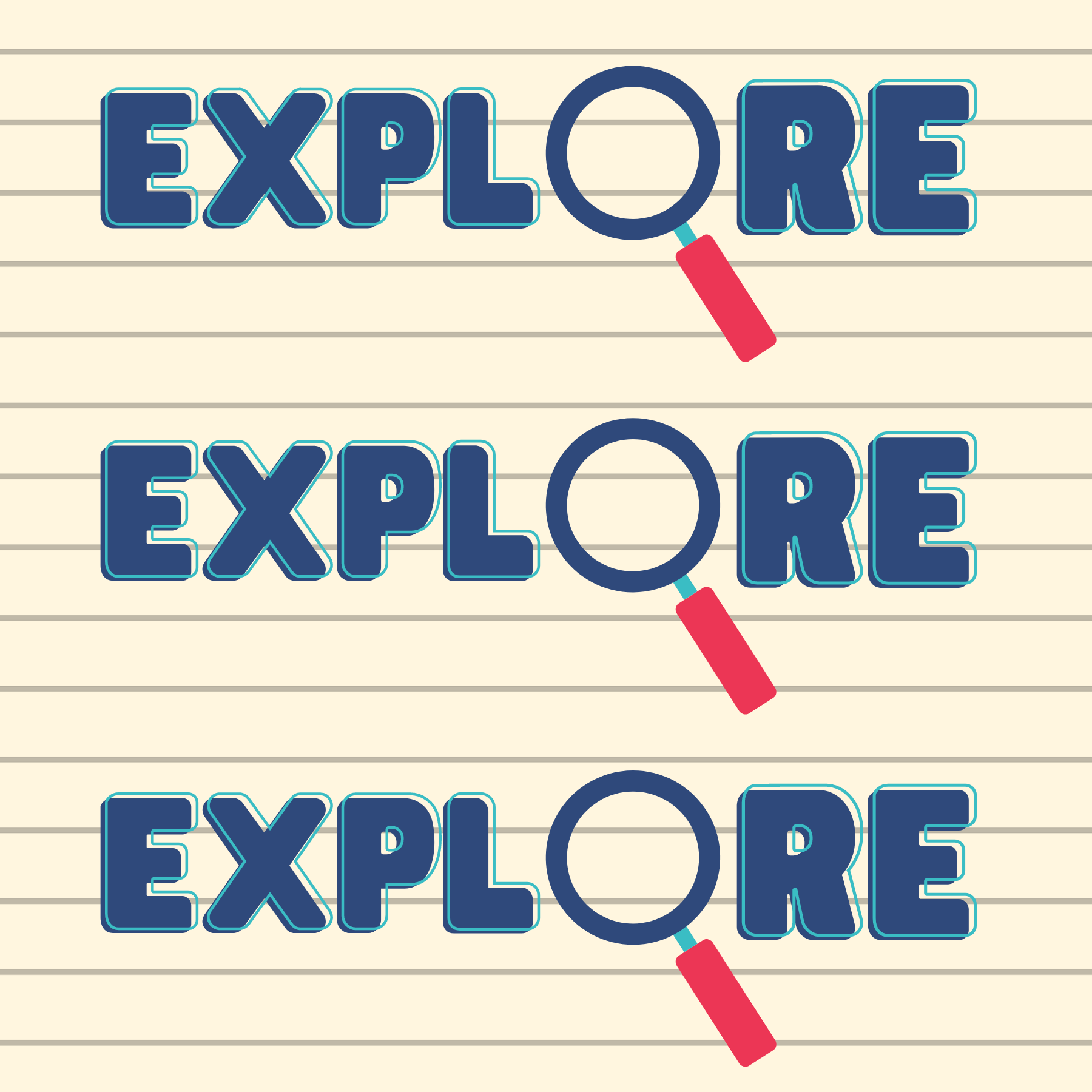 explore logo with magnifying glass