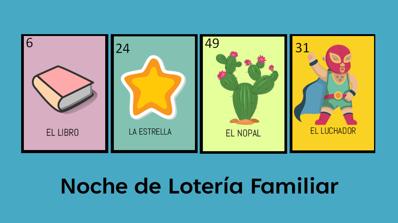 Foto de loteria moderno, Cartas incluye el libro, la estrella, el nopal, y el luchador.