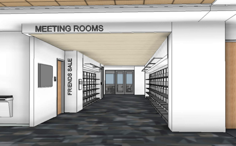 3D render of improved meeting rooms / Friends area.