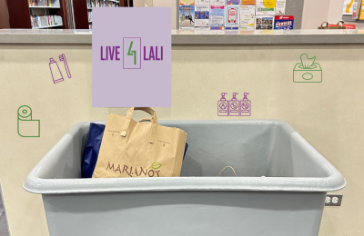 Live4Lali Logo and Collection Bin