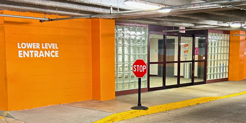 Lower Level Parking Garage Main elevators