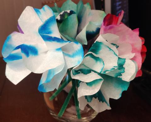 Paper flowers experiment