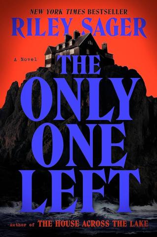 Book cover of The Only One Left. Large house on rocky hill.