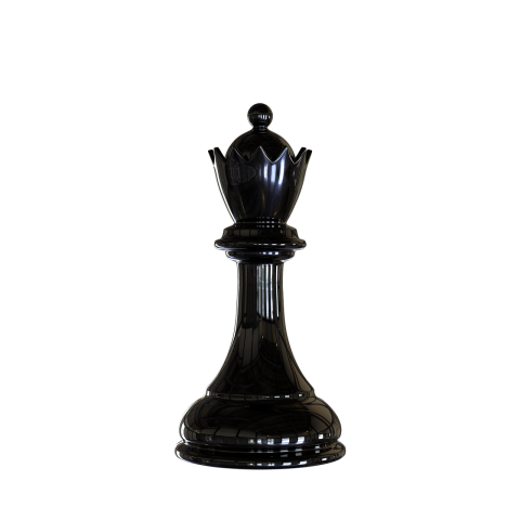 Black queen chess piece