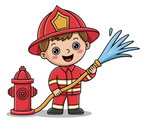 cartoon firefighter