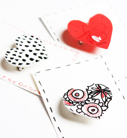 heart shrinky dink