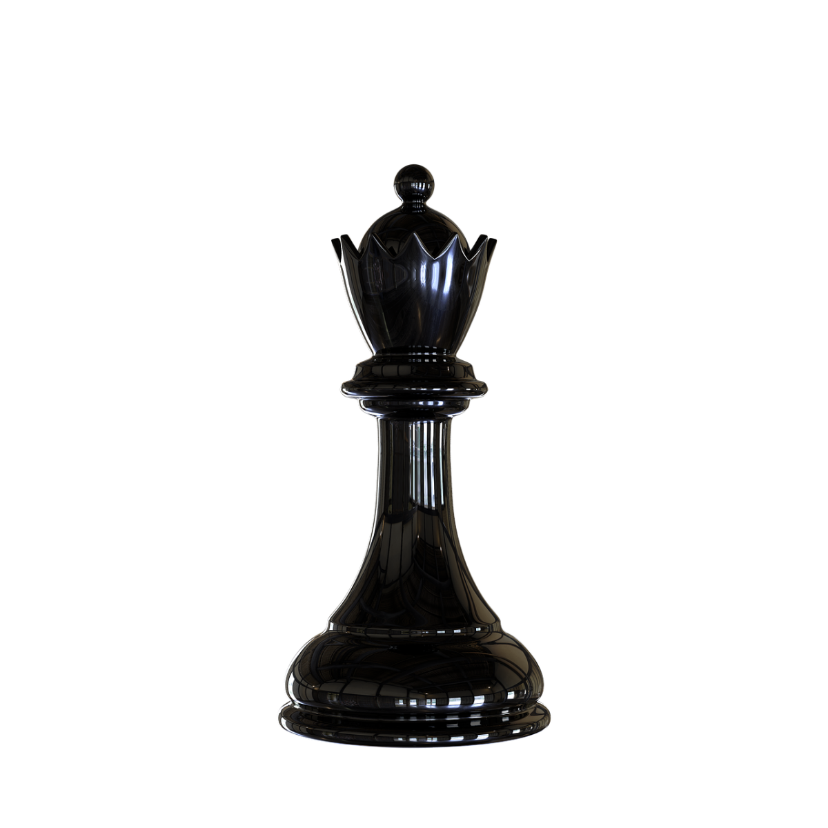 Black queen chess piece