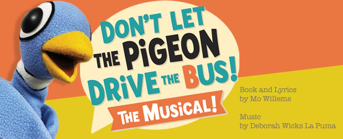 image of pigeon costume announcing the name of the show